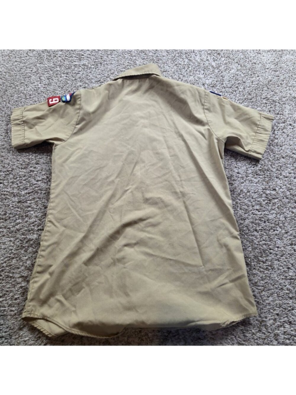 Boy Scouts of America Shirt Mens Small Beige Button Up - Picture 6 of 7